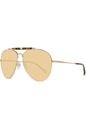 Tommy Hilfiger Femme, Accessoires, Jaune, Taille: ONE Size Lunettes de Soleil Femme Aviateur Dégradé Or