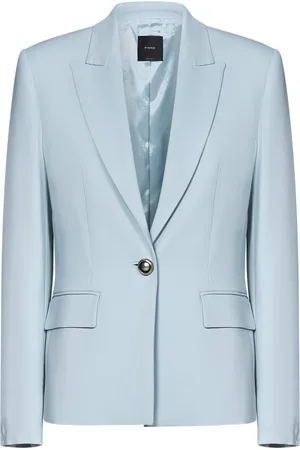 Pinko Femme, Vestes, Bleu, Taille: 38 FR Blazer bleu clair à un bouton