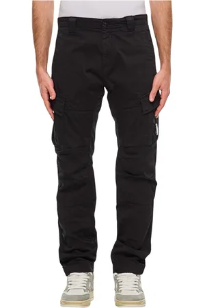 C.P. Company Homme, Pantalons, Noir, Taille: S Pantalon Cargo Marron avec Détail Goggle