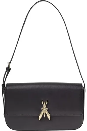Patrizia Pepe Femme, Sacs, Noir, Taille: ONE Size Sac à Bandoulière Noir avec Détail Insecte