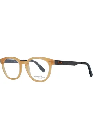 Ermenegildo Zegna Homme, Accessoires, , Taille: ONE Size Montures Optiques Rondes Couleur Miel
