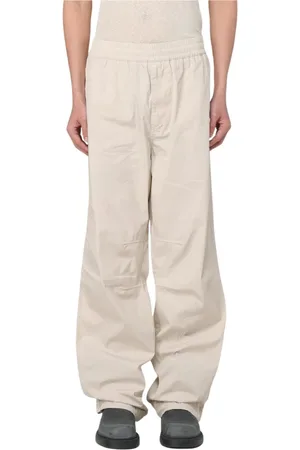 Burberry Homme, Pantalons, , Taille: M Pantalon Élégant en Ivoire Coupe Large