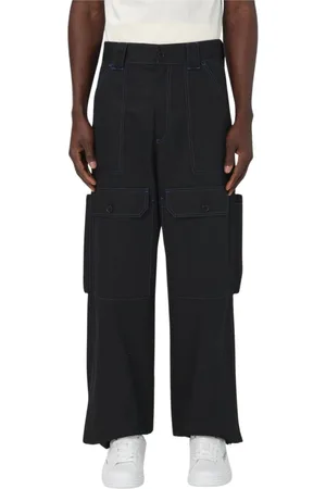 Msgm Homme, Pantalons, Noir, Taille: S Pantalon cargo noir élégant