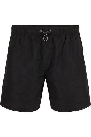Iceberg Homme, Maillots de bain, Noir, Taille: M Short de bain noir avec élastique et cordon noir et logo ton sur ton