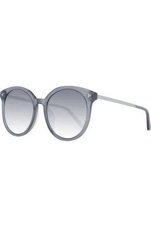 Bally Femme, Accessoires, Gris, Taille: ONE Size Lunettes de Soleil Grises Femme Verres Dégradés Ronds