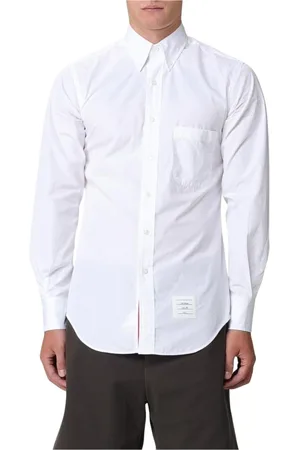 Thom Browne Homme, Chemises, Blanc, Taille: 2XL Chemise intemporelle en popeline