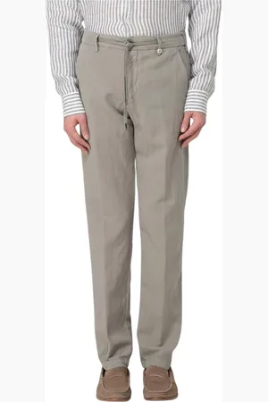 MYTHS Homme, Pantalons, Vert, Taille: 2XL Pantalon décontracté en lin marron