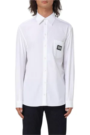 Dolce & Gabbana Homme, Chemises, Blanc, Taille: 2XL Chemise Blanche Classique à Poches