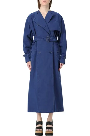 Max Mara Femme, Manteaux, Bleu, Taille: 36 FR Trench Bleu Élégant Style Intemporel