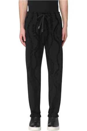 VERSACE Homme, Pantalons, Noir, Taille: S Pantalon de survêtement à imprimé chaîne élégant