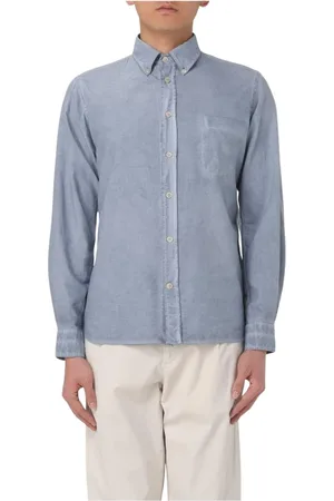 ELEVENTY Homme, Chemises, Bleu, Taille: S Chemise Bleue à Manches Longues pour Homme