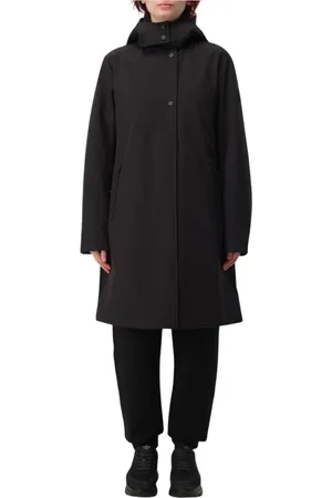 Woolrich Femme, Manteaux, Noir, Taille: 42 FR Trench-Coat Noir Résistant à l