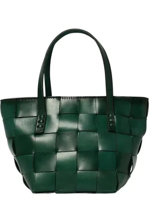 Dragon Diffusion Femme, Sacs, Vert, Taille: ONE Size Sac à Bandoulière en Cuir Tressé Vert