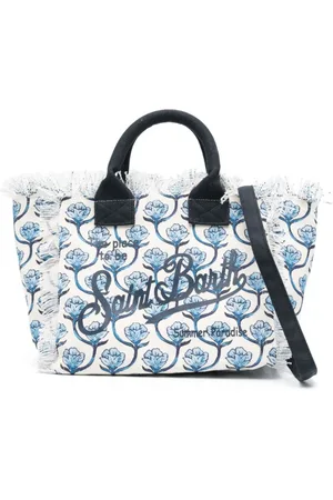MC2 SAINT BARTH Femme, Sacs, Bleu, Taille: ONE Size Sac à main bleu et blanc