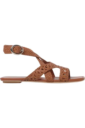 Stuart Weitzman Femme, Chaussures, Brun, Taille: 40 EU Chaussures Plates en Cuir Marron