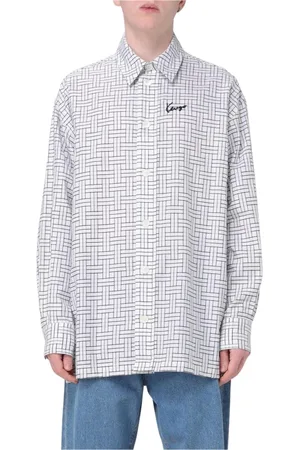 Kenzo Homme, Chemises, Blanc, Taille: L Chemise à Carreaux pour Homme