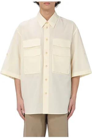 LEMAIRE Homme, Chemises, Jaune, Taille: M Chemise jaune à manches courtes