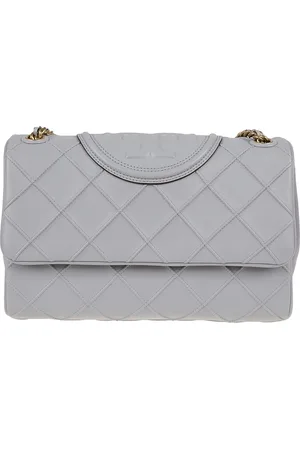 Tory Burch Femme, Sacs, Gris, Taille: ONE Size Fleming Convertible Shoulder Bag