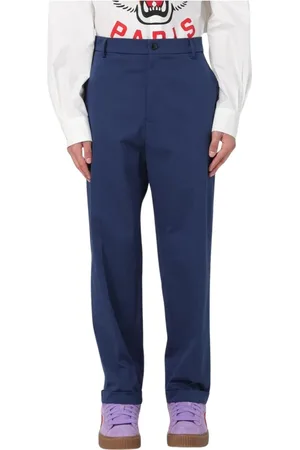 Kenzo Homme, Pantalons, Bleu, Taille: S Pantalon Beige Straight-Leg