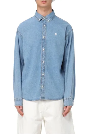 Carhartt Homme, Chemises, Bleu, Taille: S Chemise Denim Coupe Décontractée Bleue