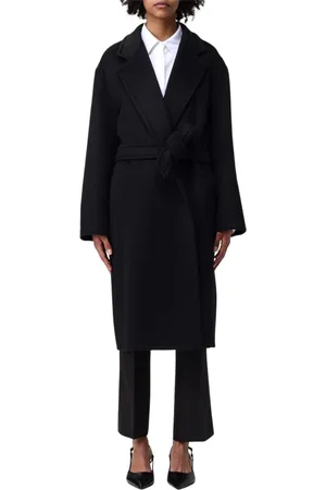 Max Mara Femme, Manteaux, Noir, Taille: 38 FR Manteau de Luxe Camel Wrap