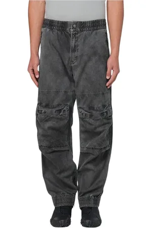 Diesel Homme, Pantalons, Gris, Taille: M Pantalon Cargo Noir Polyvalent Coupe Décontractée