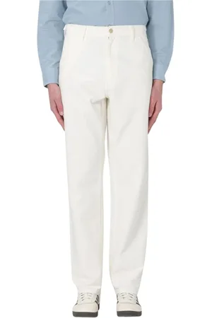 Carhartt Homme, Pantalons, Blanc, Taille: W28 Pantalon de charpentier blanc coupe régulière