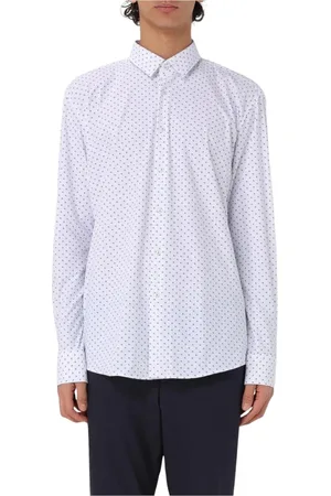 HUGO BOSS Homme, Chemises, Blanc, Taille: M Chemise Micro-Imprimée Marine