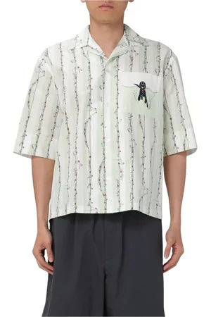 Bottega Veneta Homme, Chemises, Blanc, Taille: L Chemise blanche à manches courtes