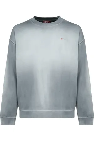 Diesel Homme, Sweatshirts et sweats à capuche, Bleu, Taille: XL Pull en Coton Bleu, Coupe Décontractée, Col Rond