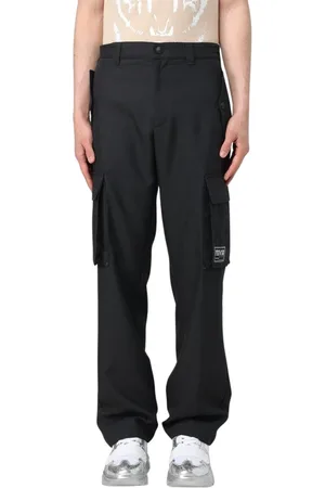 VERSACE Homme, Pantalons, Noir, Taille: S Pantalon Cargo Noir Style Moderne
