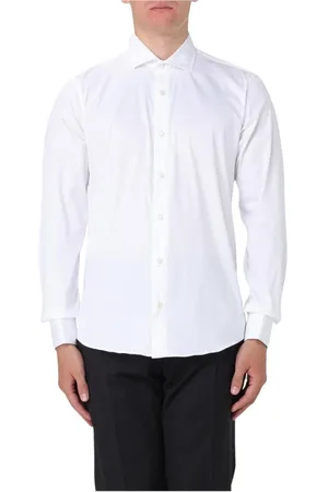 Brian Dales Homme, Chemises, Blanc, Taille: M Chemise Blanche en Popeline