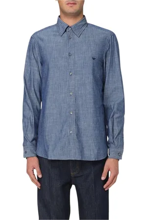 Emporio Armani Homme, Chemises, Bleu, Taille: L Chemise Denim Casual Élégante Polyvalente
