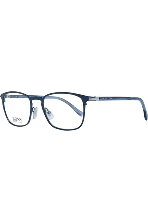 HUGO BOSS Unisex, Accessoires, Bleu, Taille: ONE Size Lunettes Optiques Bleues Rectangle pour Homme