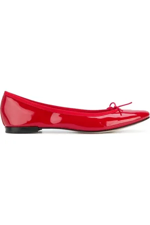 Repetto Femme, Chaussures, Rouge, Taille: 37 EU Chaussures de Ballerine en Cuir Verni Rouge