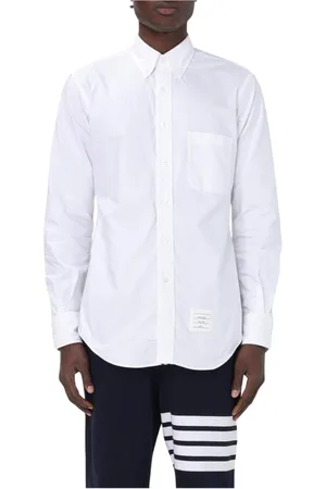 Thom Browne Homme, Chemises, Blanc, Taille: S Chemise Blanche Décontractée à Manches Longues