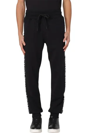 VERSACE Homme, Pantalons, Noir, Taille: M Pantalon de survêtement noir élégant pour homme