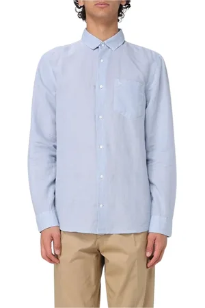 Calvin Klein Homme, Chemises, Bleu, Taille: XL Chemise Bleue en Coton à Manches Longues
