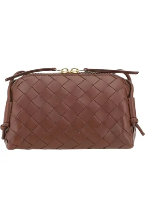 Bottega Veneta Femme, Sacs, Brun, Taille: ONE Size Étui cosmétique en cuir tressé