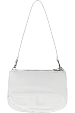 Diesel Femme, Sacs, Blanc, Taille: ONE Size Sac bandoulière avec logo en relief