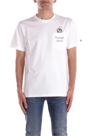 MC2 SAINT BARTH Homme, Tops, Blanc, Taille: S Logo Front Pocket T-shirt Polos