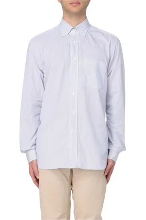 corneliani Homme, Chemises, Bleu, Taille: L Chemise Élégante Bleue à Rayures