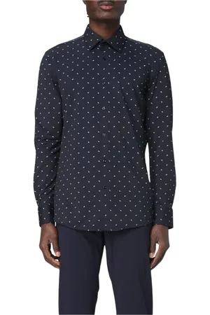 HUGO BOSS Homme, Chemises, Bleu, Taille: XL Chemise Imprimée Bleue