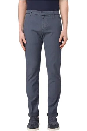 Dondup Homme, Pantalons, Bleu, Taille: W30 Chinos Slim Fit Casual Pantalon Bleu