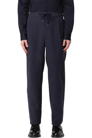 Giorgio Armani Homme, Pantalons, Bleu, Taille: M Pantalon décontracté en lin bleu