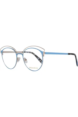 Emilio Pucci Femme, Accessoires, Bleu, Taille: ONE Size Montures Optiques Bleues Femme Pleine Monture
