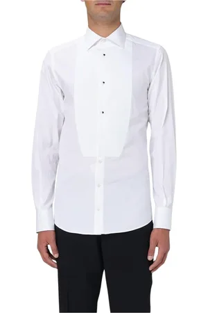 Dolce & Gabbana Homme, Chemises, Blanc, Taille: L Chemise de Luxe à Plis Avant