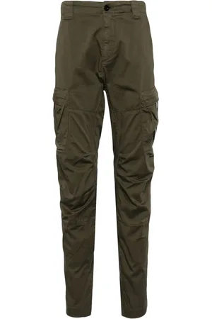 C.P. Company Homme, Pantalons, Vert, Taille: M Pantalon cargo ergonomique en satin stretch