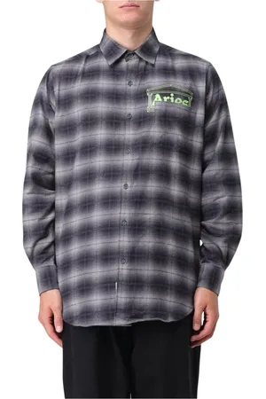 ARIES Homme, Chemises, Noir, Taille: S Chemise Noire à Manches Longues Élégante Polyvalente