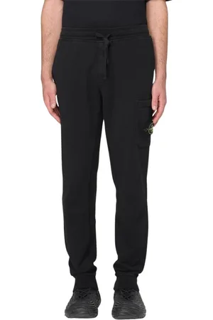Stone Island Homme, Pantalons, Noir, Taille: L Cargo Pocket Pantalons de survêtement Pantalons Noirs Élégants